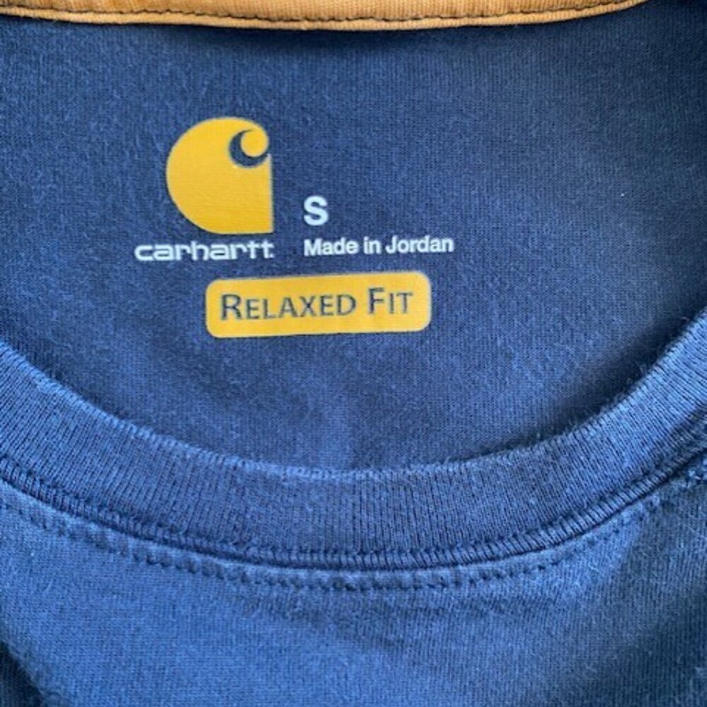 CARHARTT Force Long Sleeve Navy Blue Long Sleeve T Shirt Small - Picture 9 of 12
